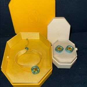 Elegant Gold and Blue Jewelry Set